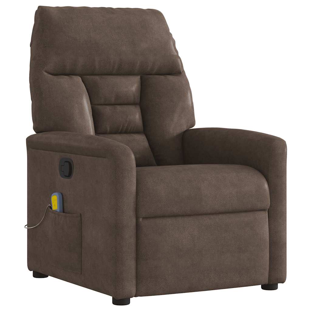 Massagesessel Braun Mikrofasergewebe
