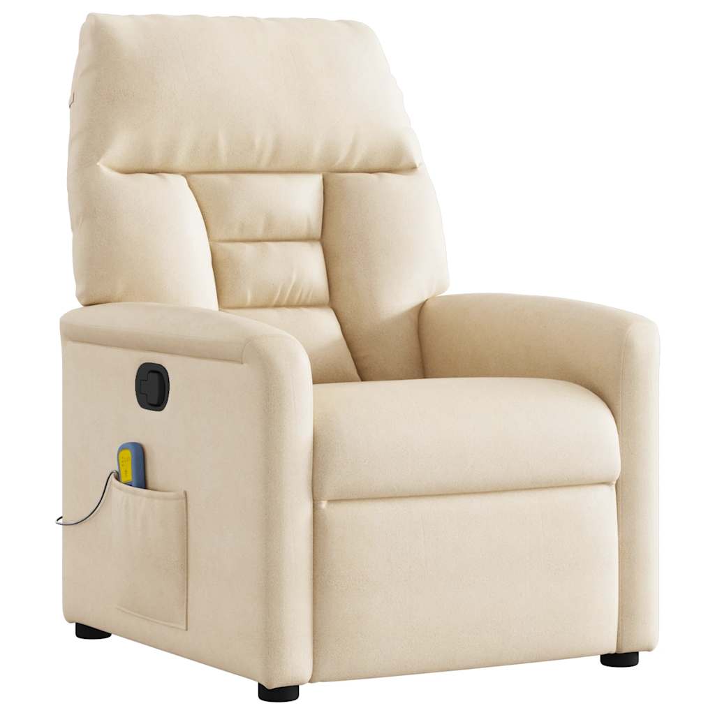 Massagesessel Beige Mikrofasergewebe