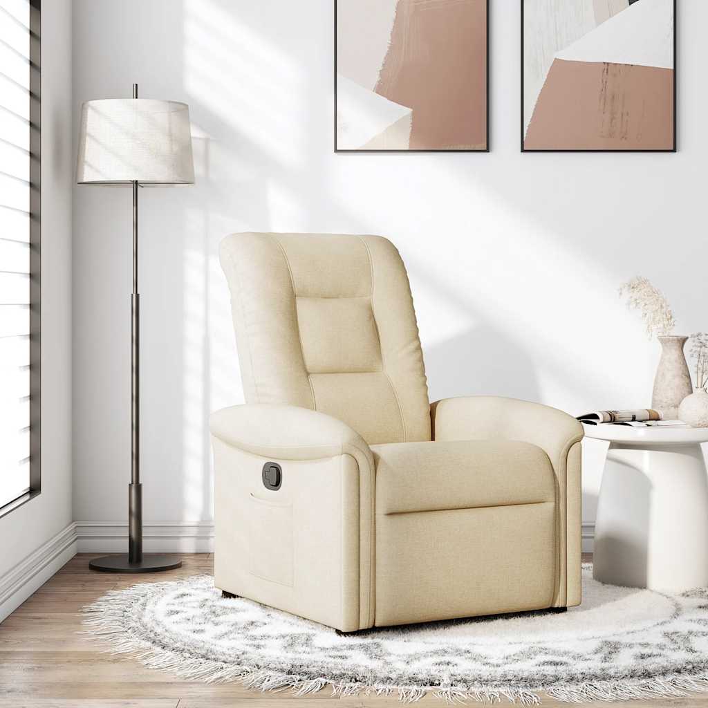 Relaxsessel Creme Stoff