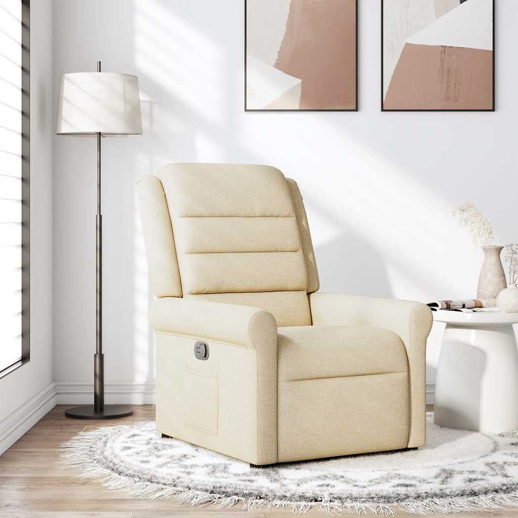 Relaxsessel Creme Stoff