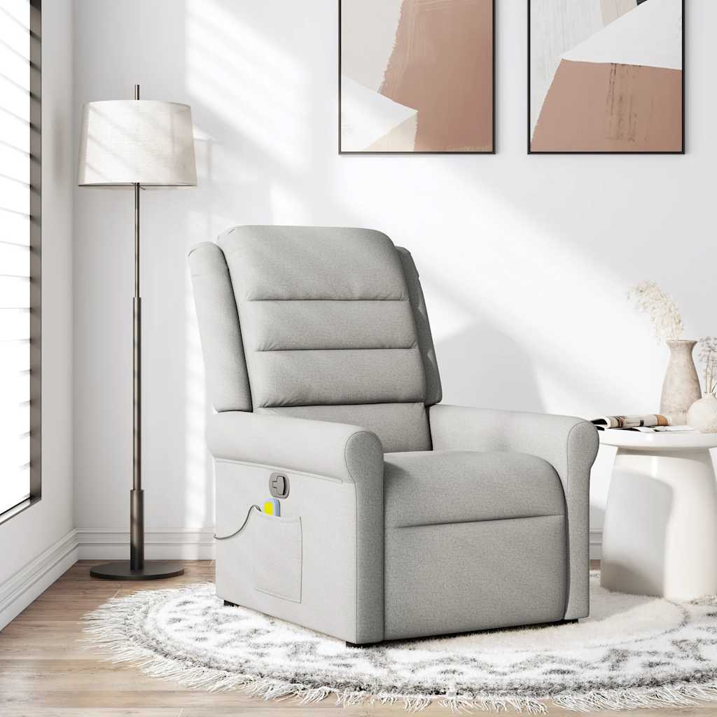 Massagesessel Wolkengrau Stoff