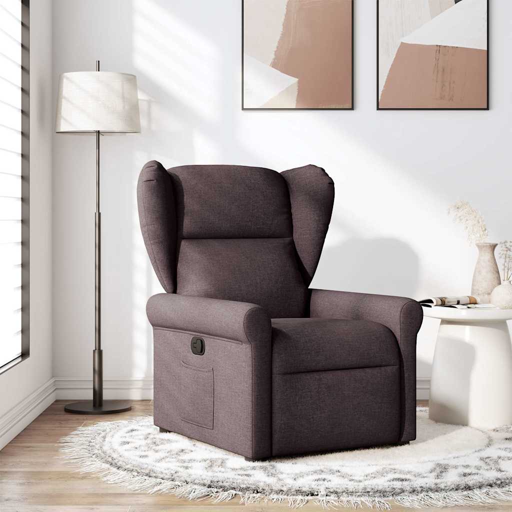 Relaxsessel Dunkelbraun Stoff