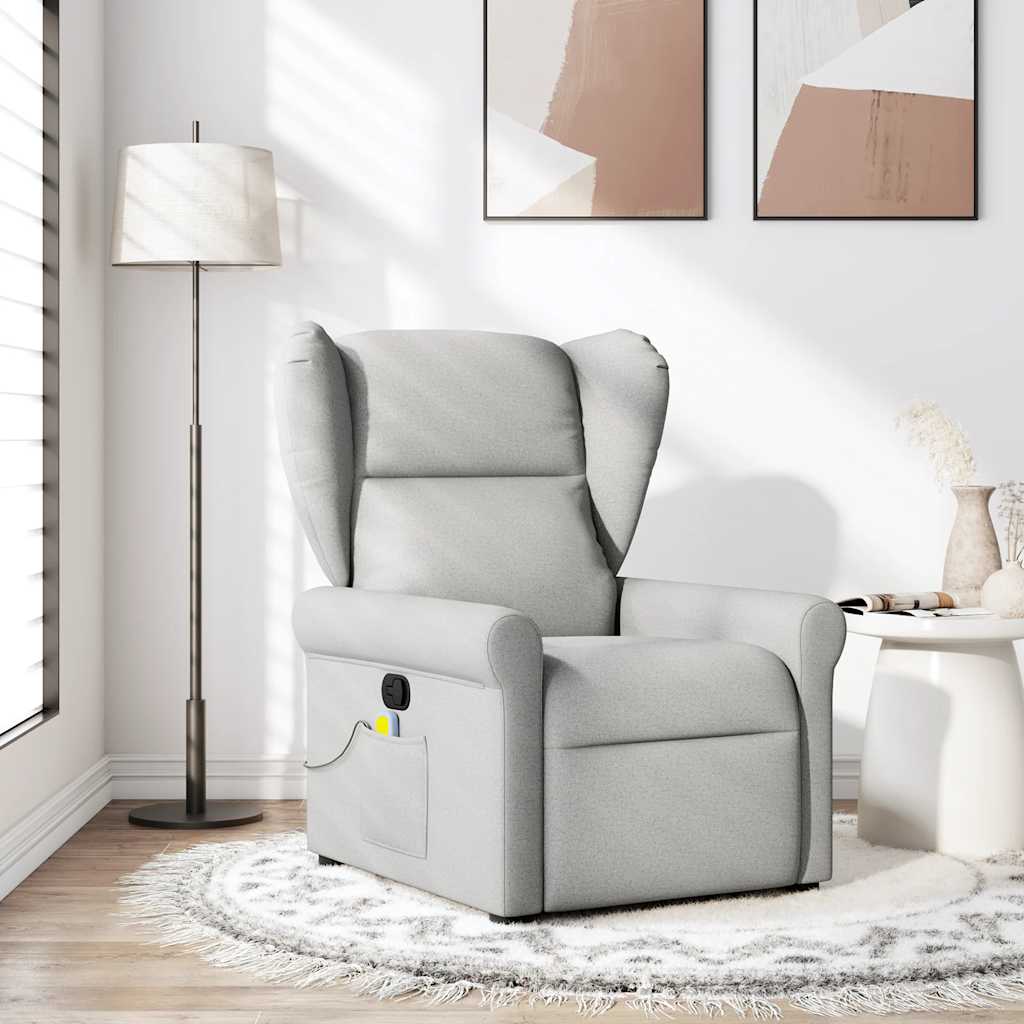 Massagesessel Wolkengrau Stoff