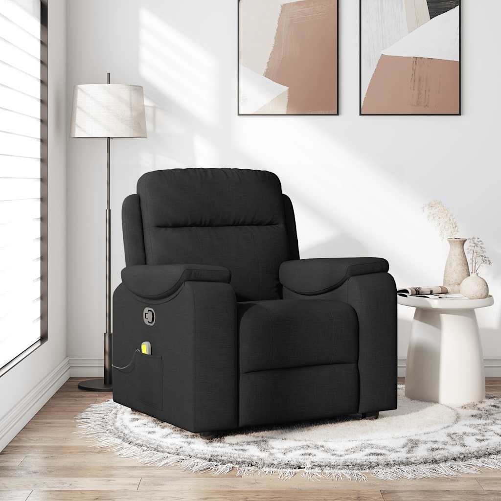 Massagesessel Schwarz Stoff