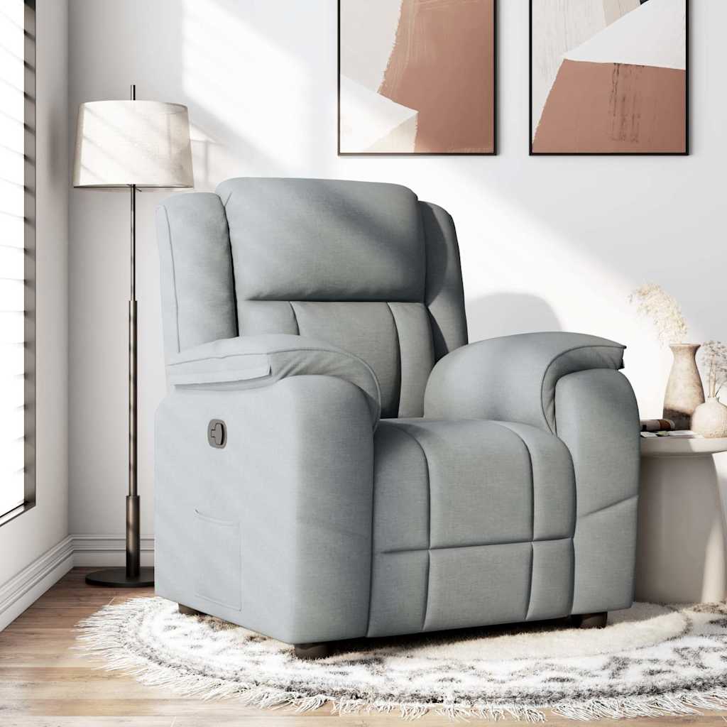 Relaxsessel Hellgrau Stoff