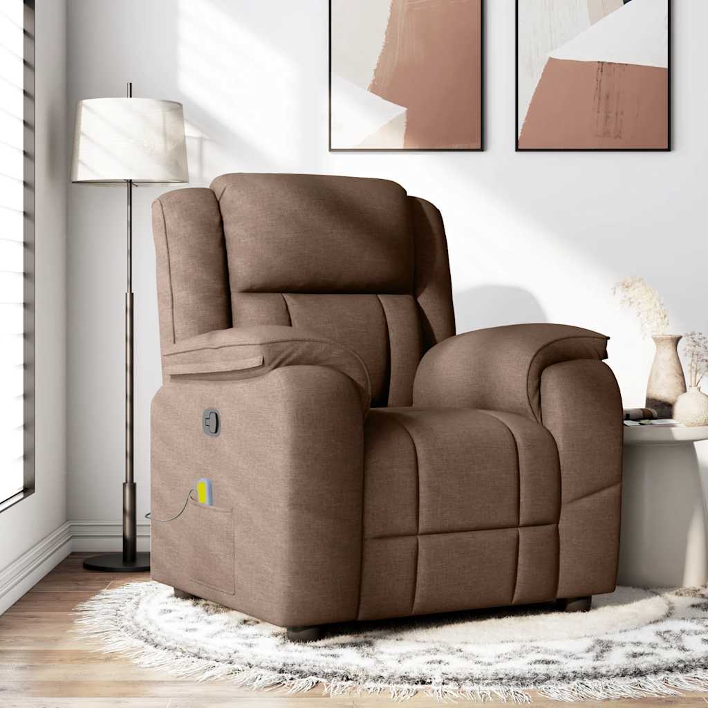 Massagesessel Braun Stoff