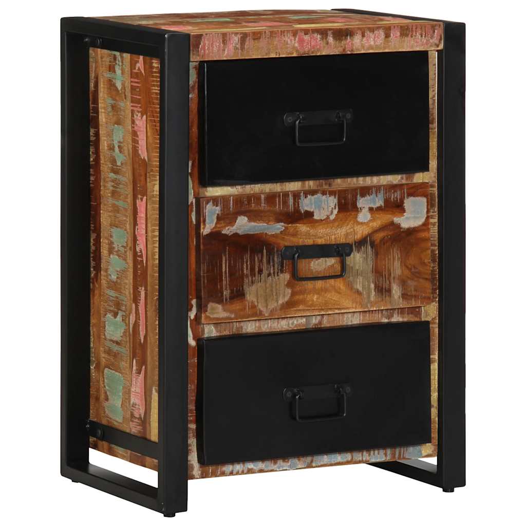Schubladenschrank Mehrfarbig 50x35x70 cm Massivholz Altholz