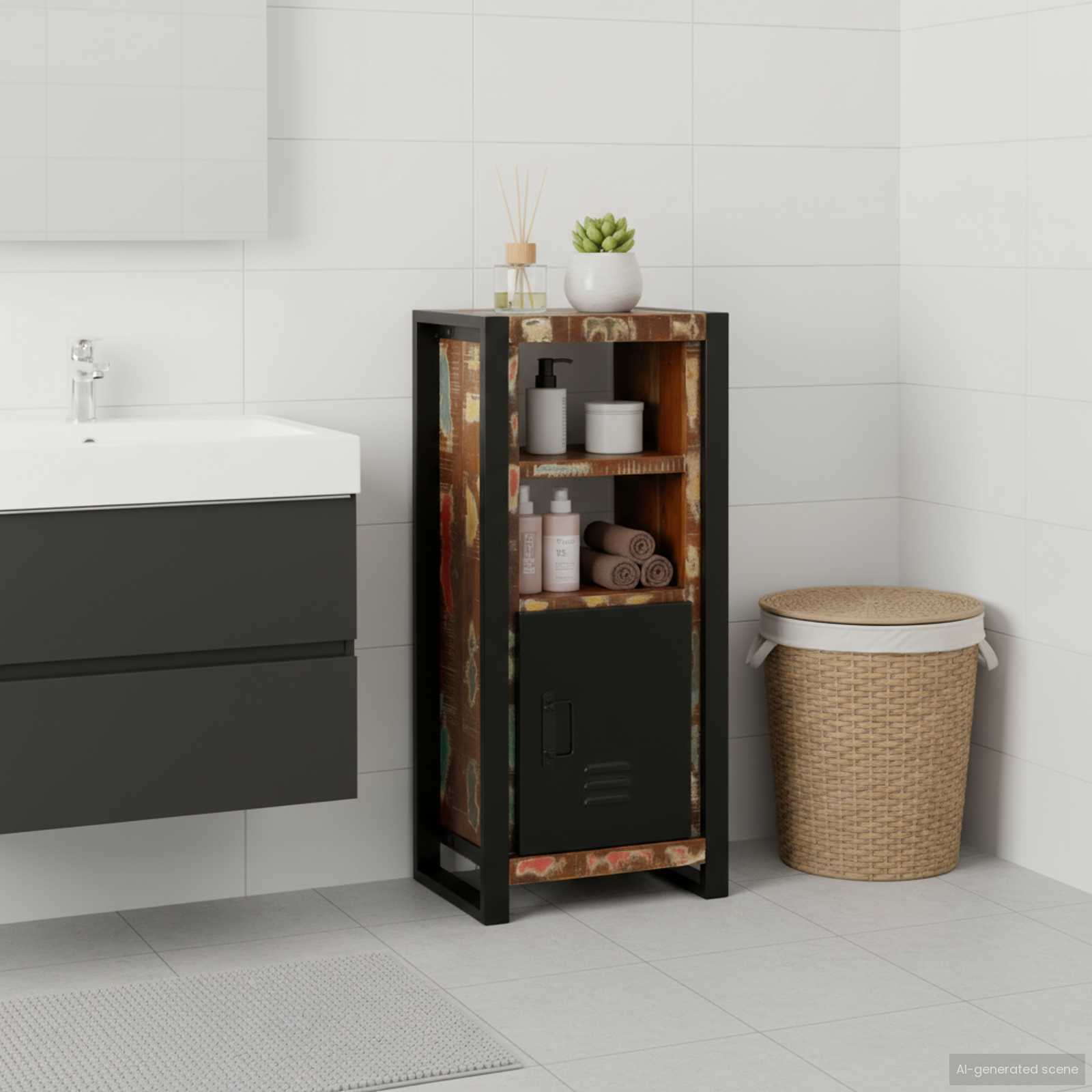 Badezimmerschrank Braun 40 x 30 x 90 cm