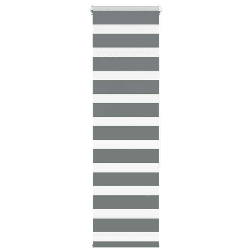 Doppelrollo Dunkelgrau 45x150 cm Stoffbreite 40,9 cm Polyester