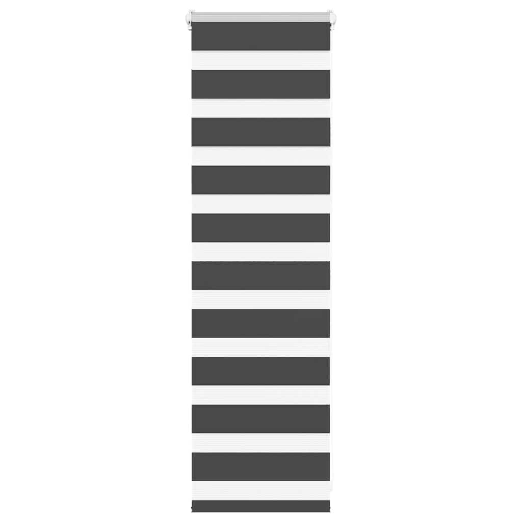 Doppelrollo Schwarz 45x100 cm Stoffbreite 40,9 cm Polyester