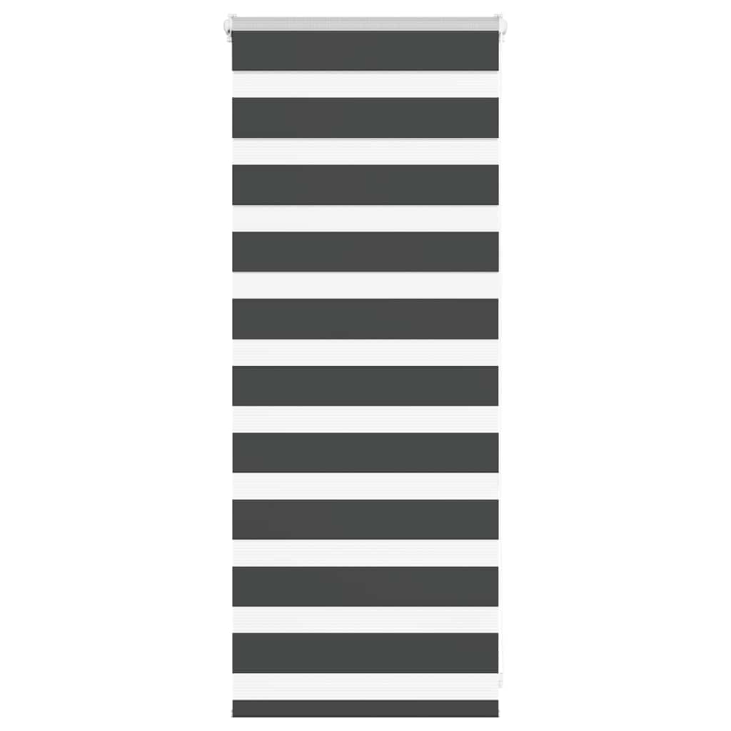 Doppelrollo Schwarz 65x100 cm Stoffbreite 60,9 cm Polyester