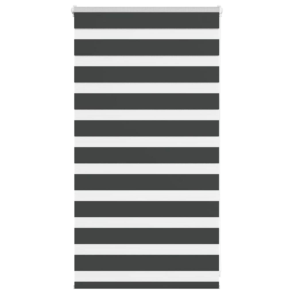 Doppelrollo Schwarz 75x100 cm Stoffbreite 70,9 cm Polyester