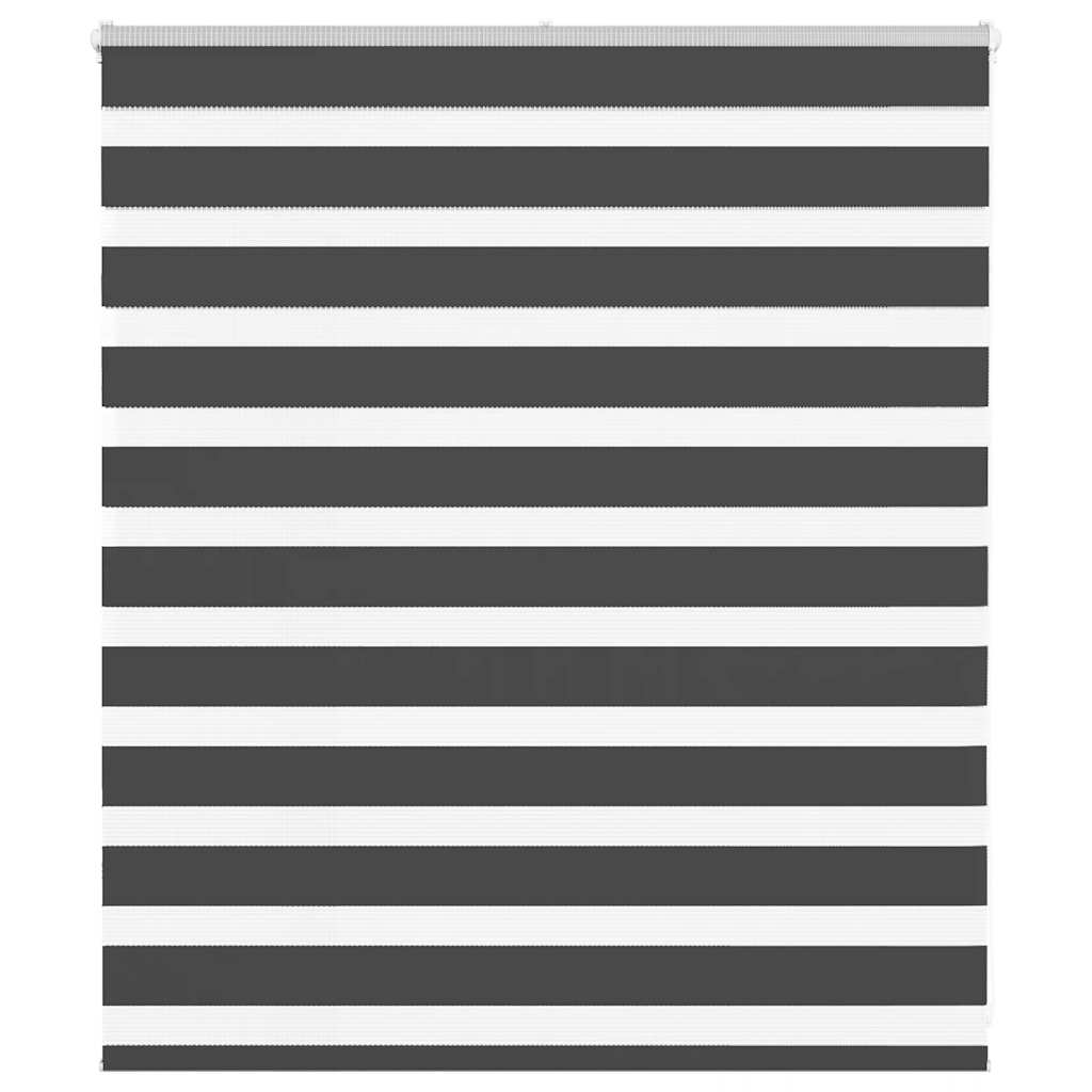 Doppelrollo Schwarz 135x100 cm Stoffbreite 130,9 cm Polyester