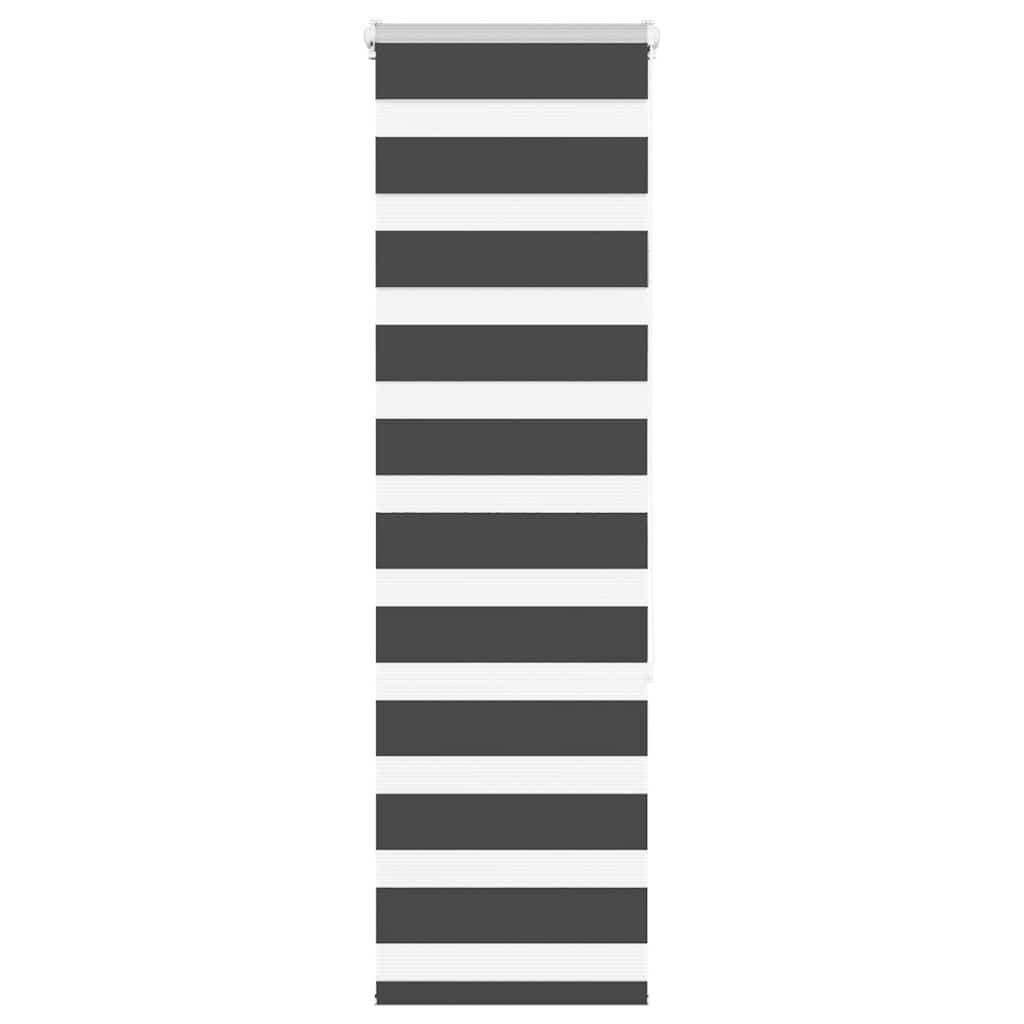 Doppelrollo Schwarz 40x150 cm Stoffbreite 35,9 cm Polyester