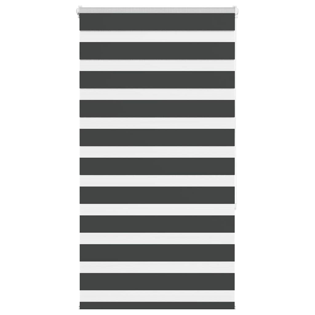 Doppelrollo Schwarz 90x150 cm Stoffbreite 85,9 cm Polyester
