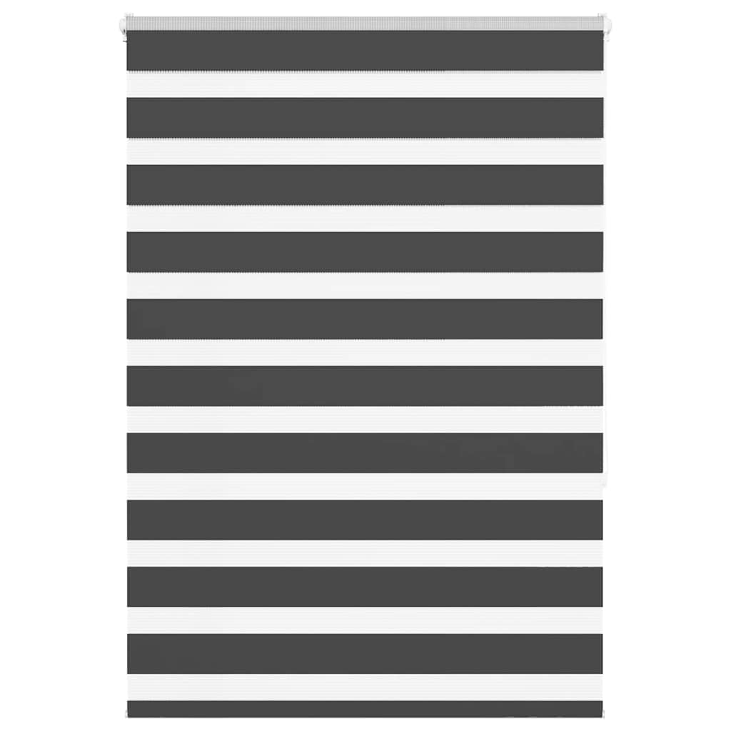 Doppelrollo Schwarz 105x150 cm Stoffbreite 100,9 cm Polyester