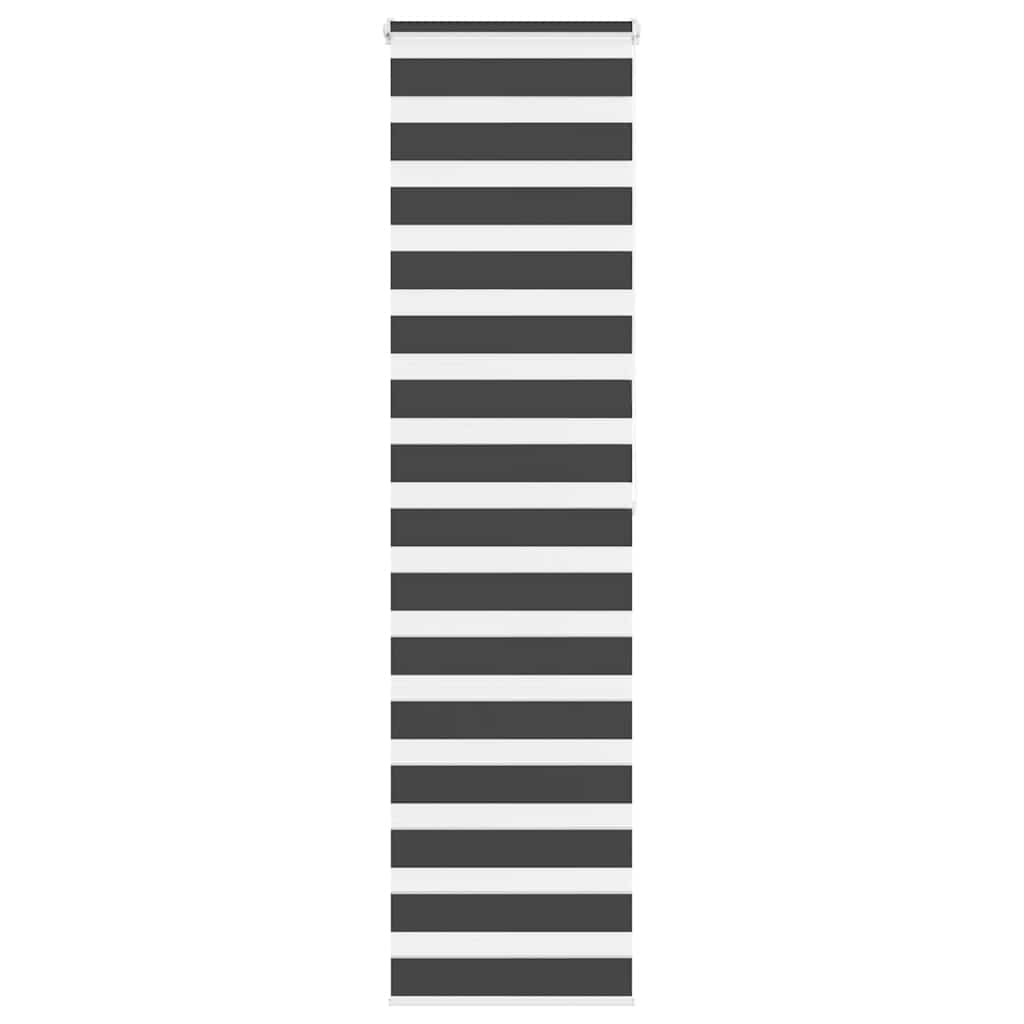 Doppelrollo Schwarz 55x200 cm Stoffbreite 50,9 cm Polyester