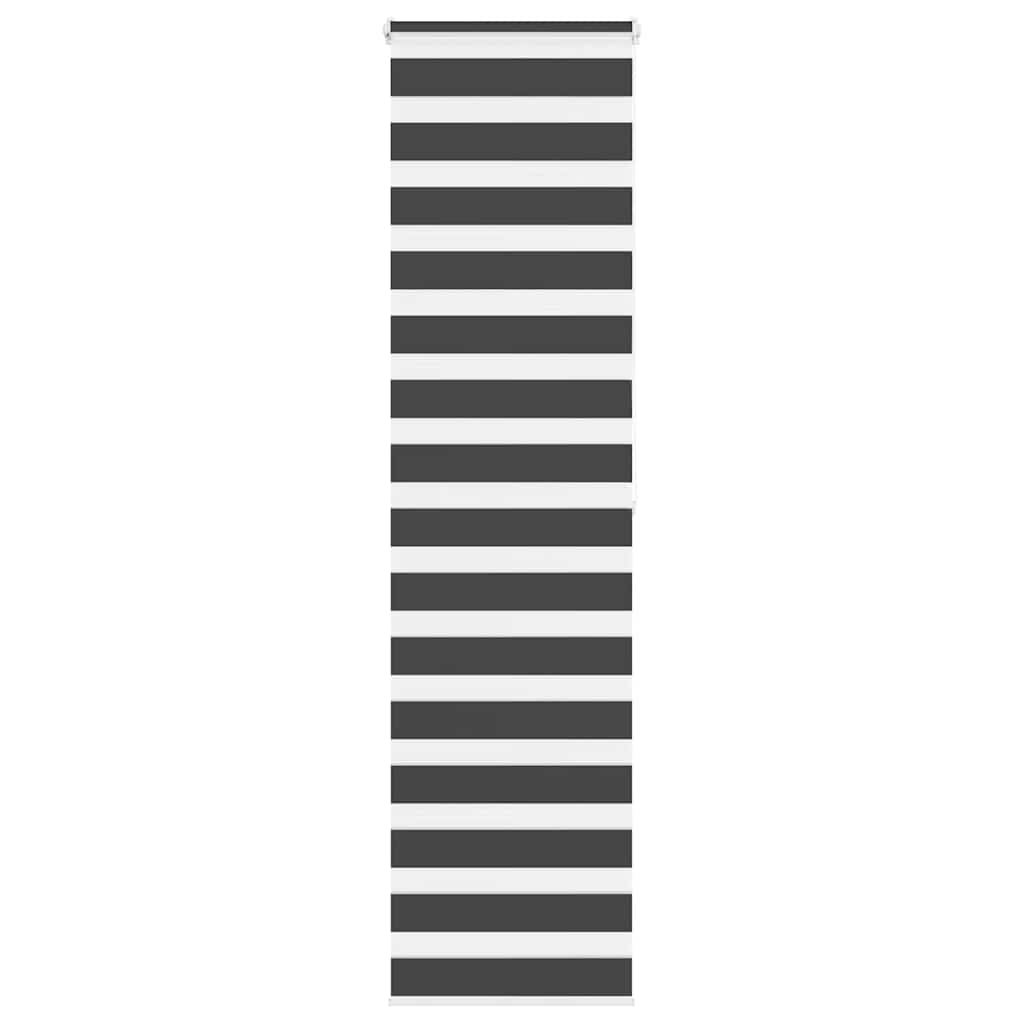 Doppelrollo Schwarz 65x200 cm Stoffbreite 60,9 cm Polyester