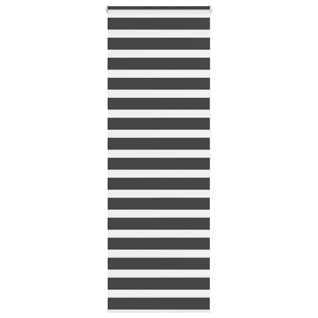 Doppelrollo Schwarz 75x200 cm Stoffbreite 70,9 cm Polyester