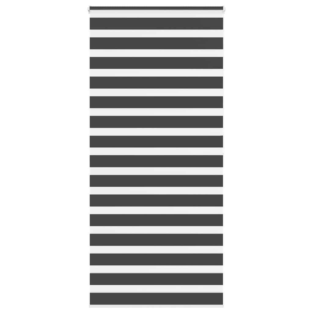 Doppelrollo Schwarz 105x200 cm Stoffbreite 100,9 cm Polyester