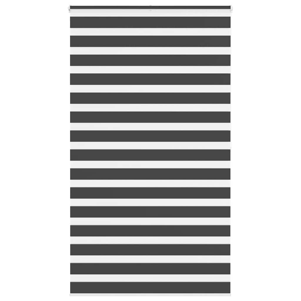 Doppelrollo Schwarz 135x200 cm Stoffbreite 130,9 cm Polyester