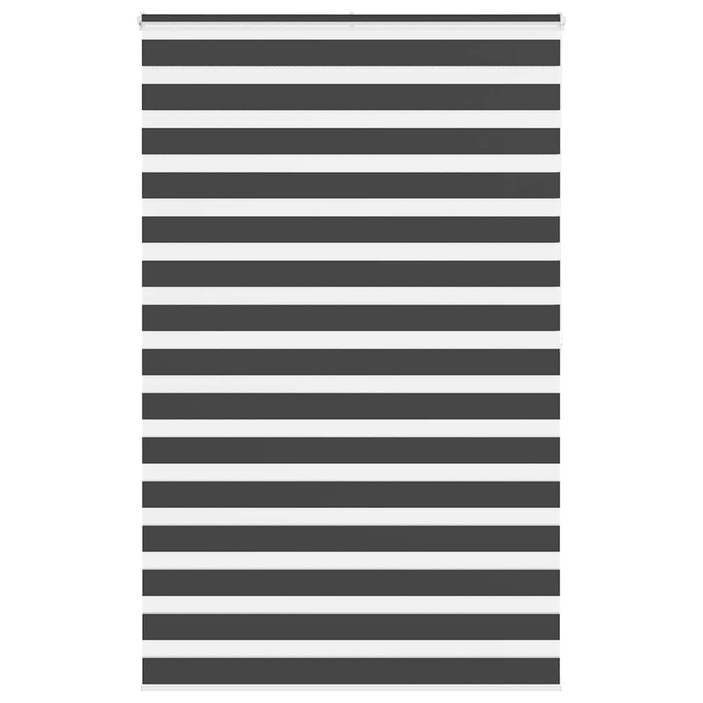 Doppelrollo Schwarz 150x200 cm Stoffbreite 145,9 cm Polyester