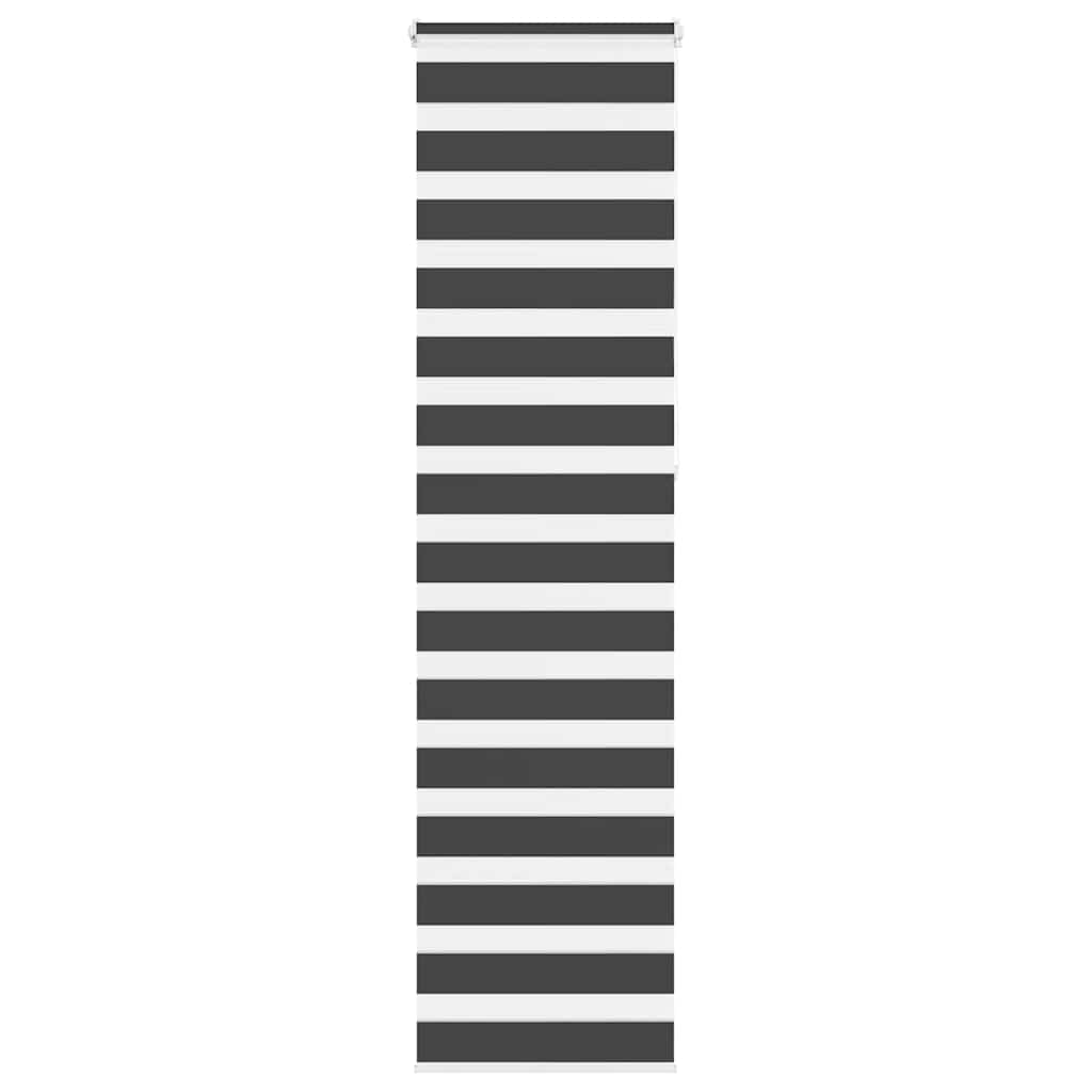 Doppelrollo Schwarz 60x230 cm Stoffbreite 55,9 cm Polyester