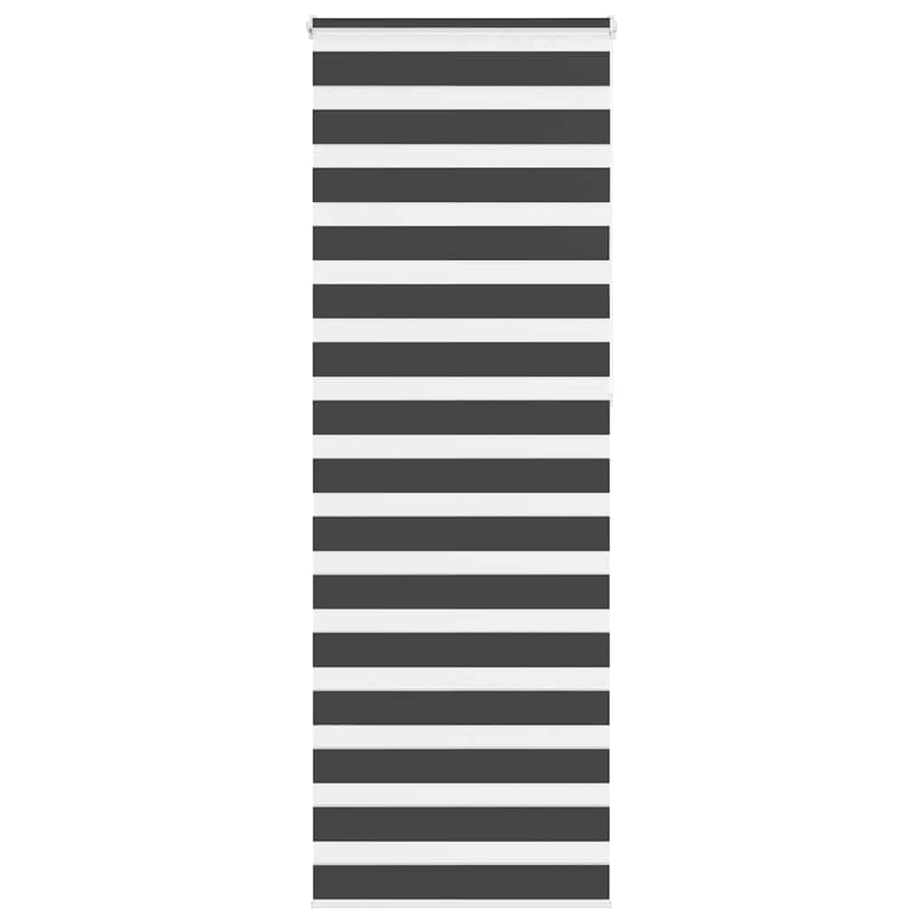 Doppelrollo Schwarz 90x230 cm Stoffbreite 85,9 cm Polyester