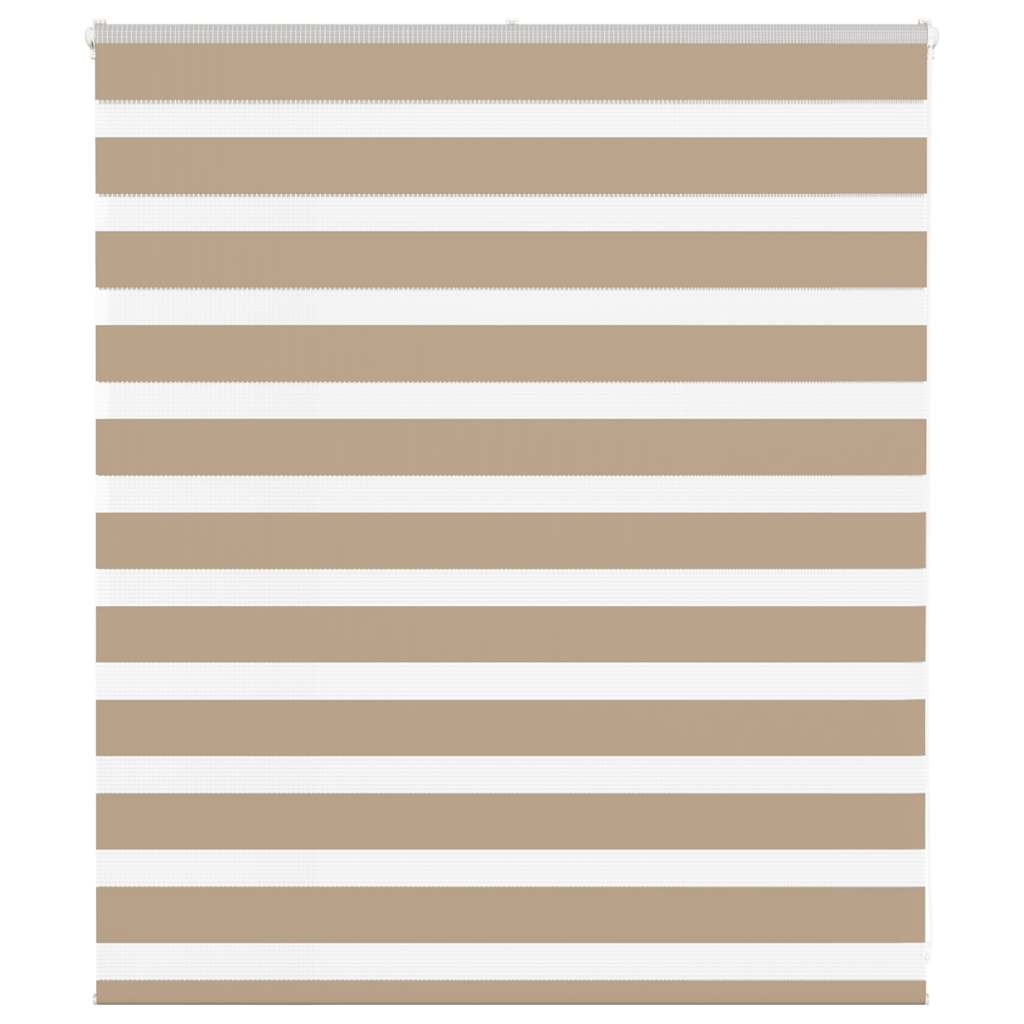 Doppelrollo Sandbraun 130x100 cm Stoffbreite 125,9 cm Polyester