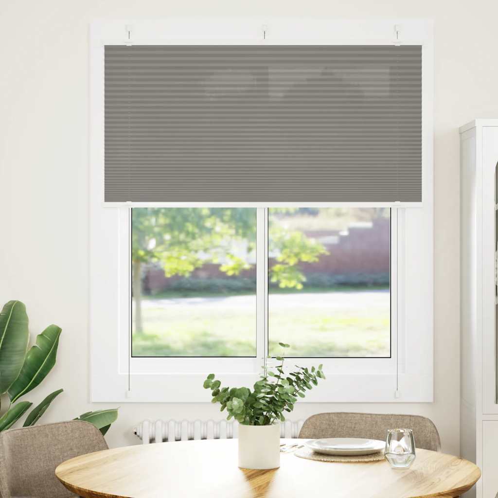 Plissee Anthrazit 115x100 cm Stoffbreite 114,4 cm Polyester