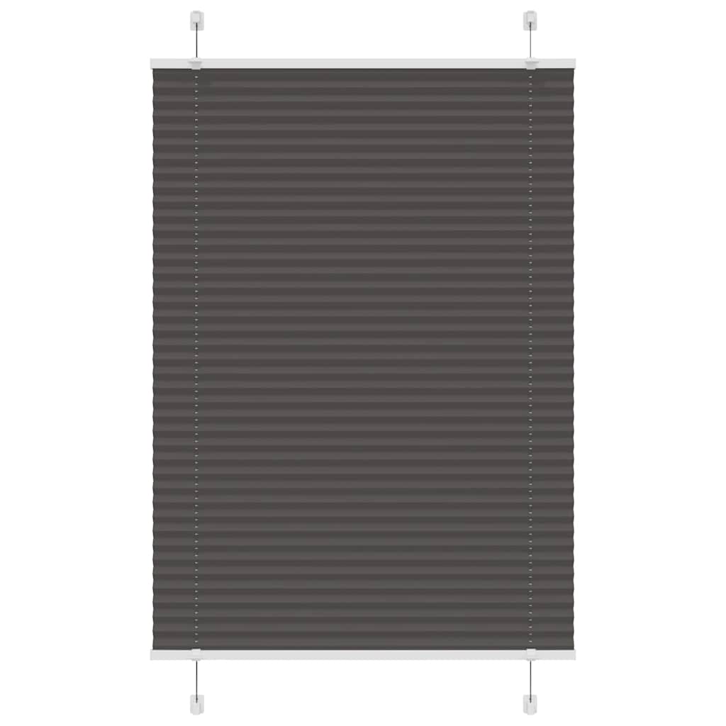 Plissee Schwarz 100x100 cm Stoffbreite 99,4 cm Polyester
