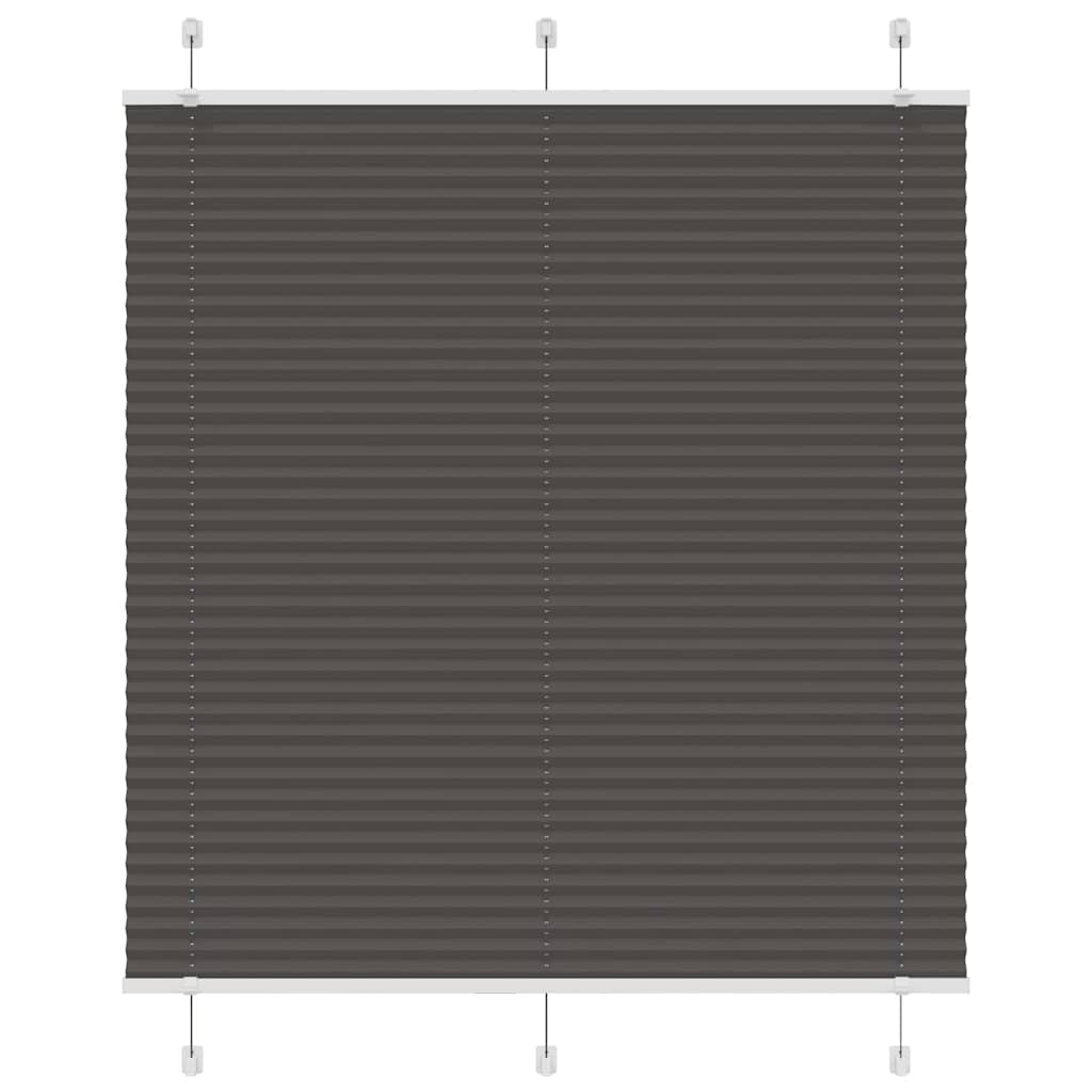 Plissee Schwarz 120x100 cm Stoffbreite 119,4 cm Polyester