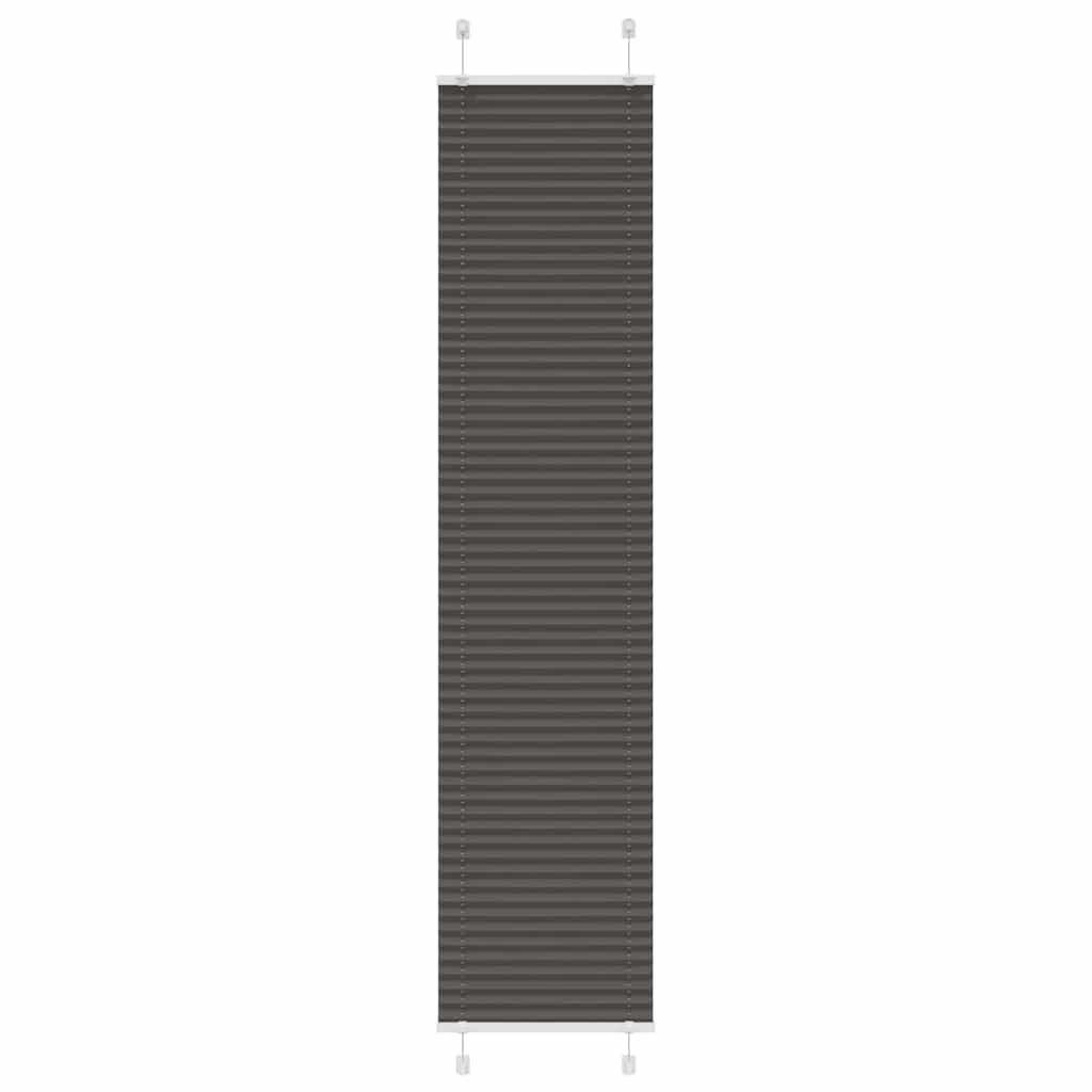 Plissee Schwarz 50x200 cm Stoffbreite 49,4 cm Polyester