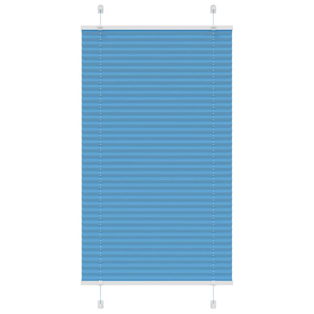 Plissee Blau 75x100 cm Stoffbreite 74,4 cm Polyester