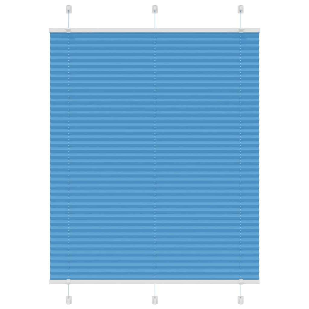 Plissee Blau 110x100 cm Stoffbreite 109,4 cm Polyester