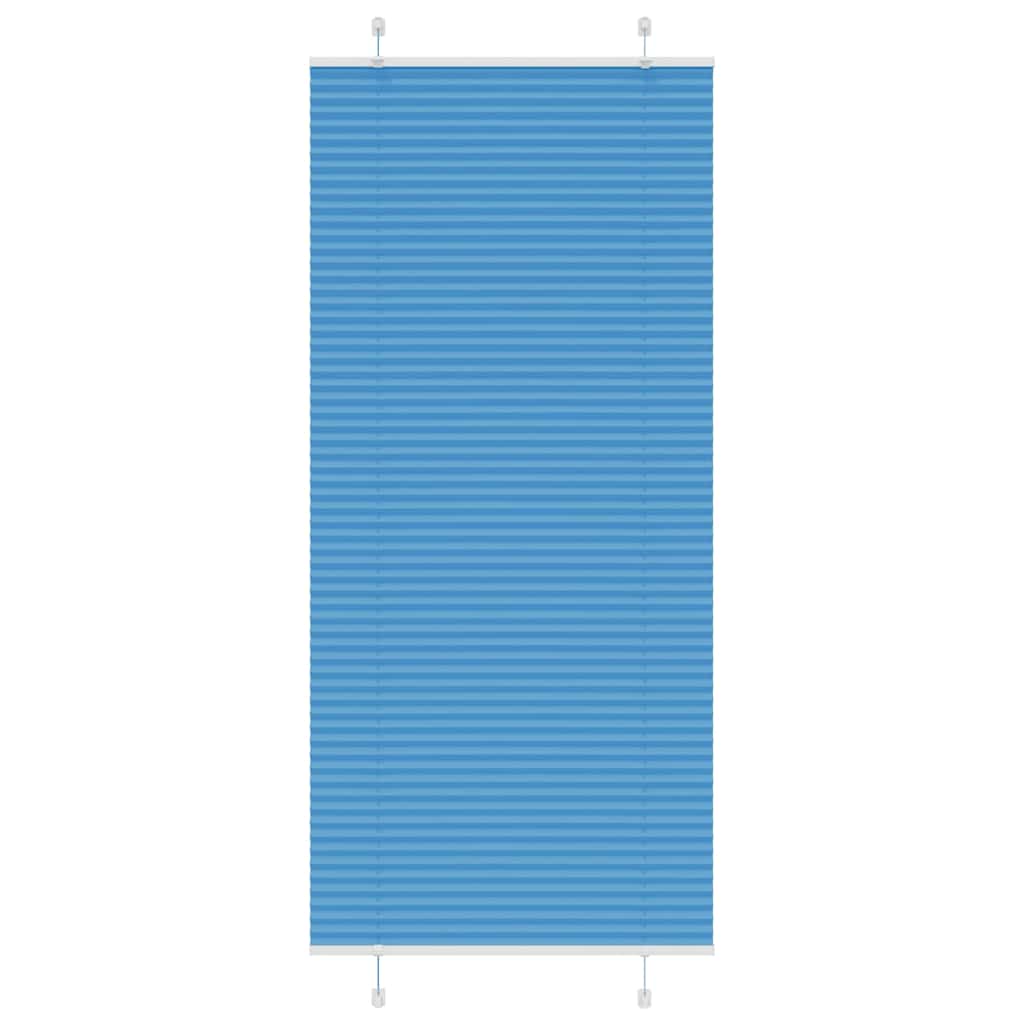 Plissee Blau 85x200 cm Stoffbreite 84,4 cm Polyester