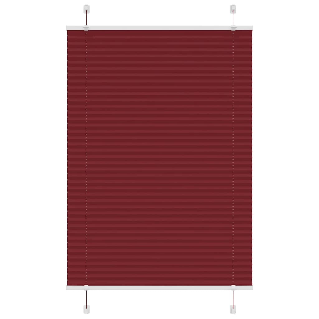 Plissee Bordeauxrot 85x100 cm Stoffbreite 84,4 cm Polyester