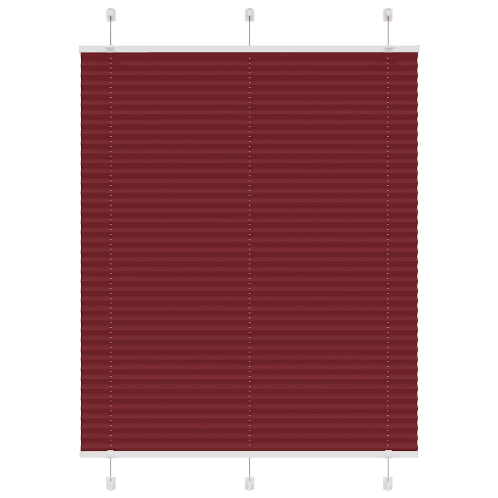 Plissee Bordeauxrot 110x100 cm Stoffbreite 109,4 cm Polyester