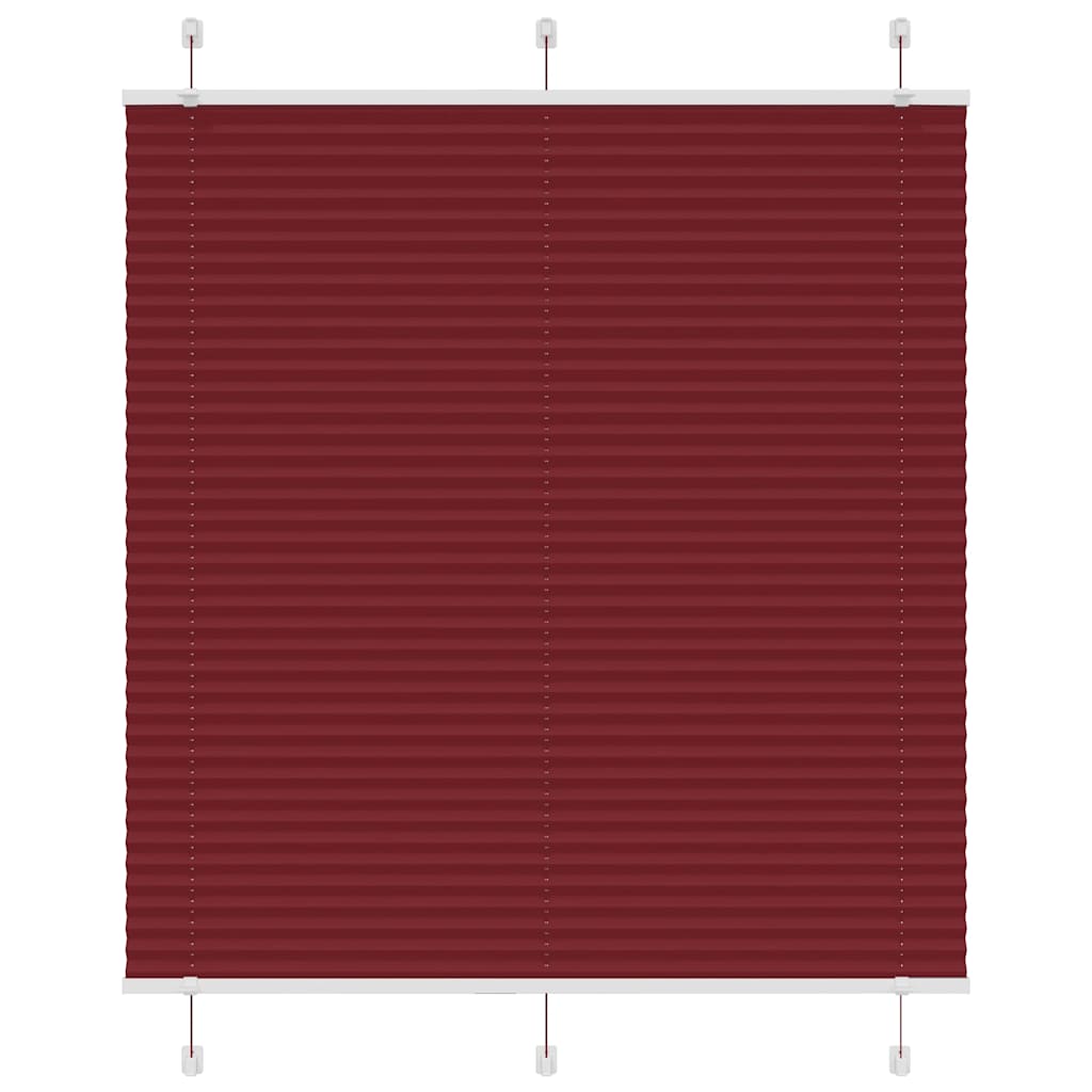 Plissee Bordeauxrot 115x100 cm Stoffbreite 114,4 cm Polyester