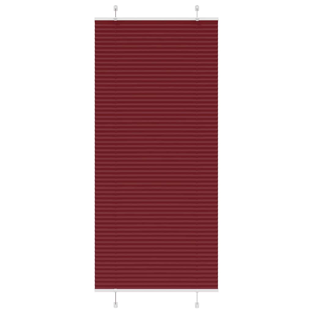 Plissee Bordeauxrot 95x200 cm Stoffbreite 94,4 cm Polyester
