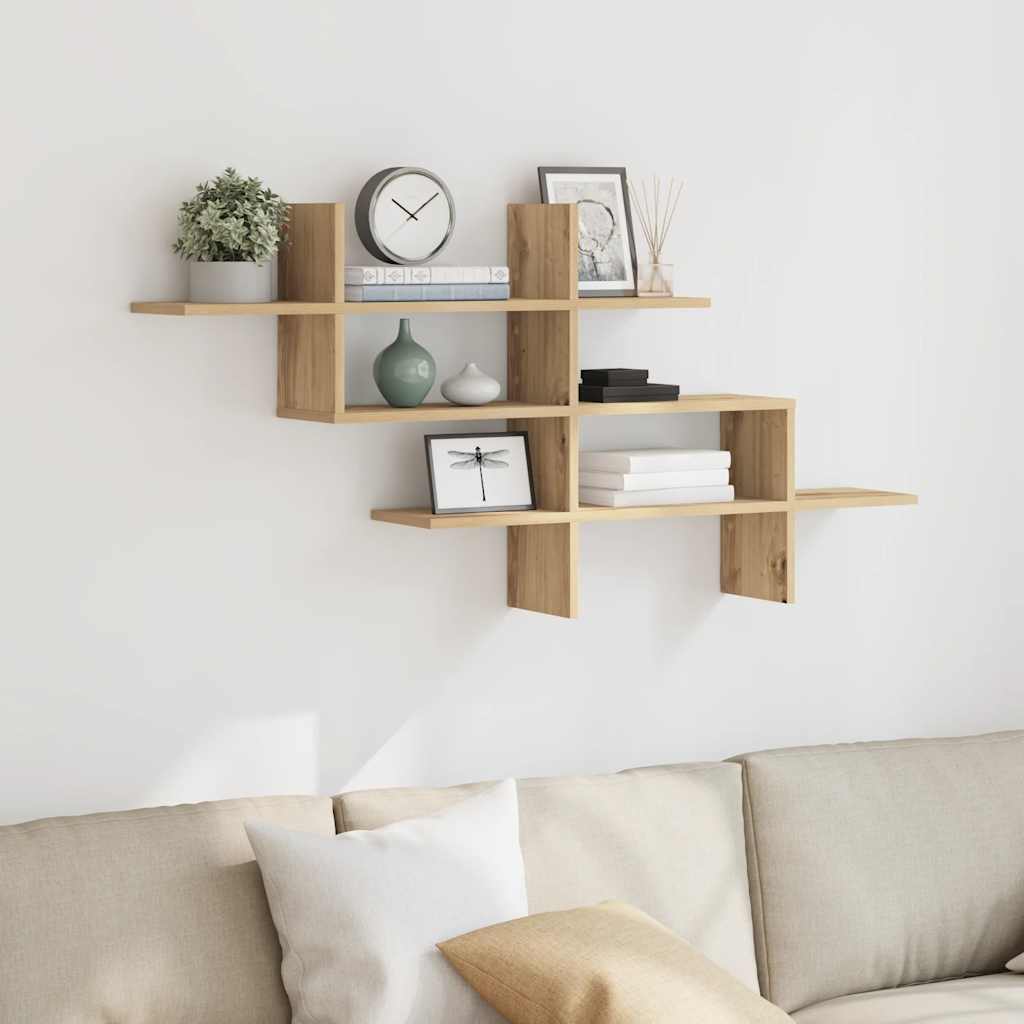 Wandregal Artisan-Eiche 124,5x18x60,5 cm Holzwerkstoff