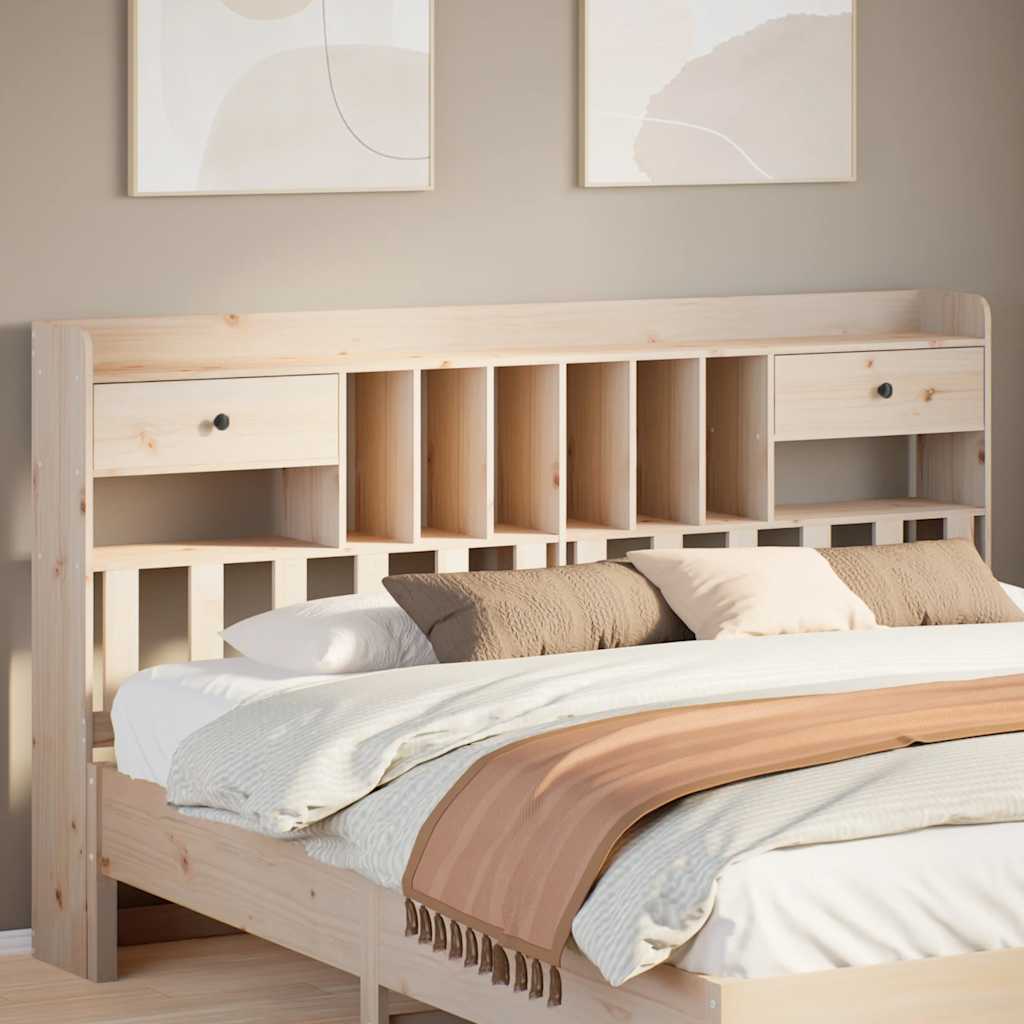 Kopfteil mit Stauraum 180 cm Massivholz Kiefer