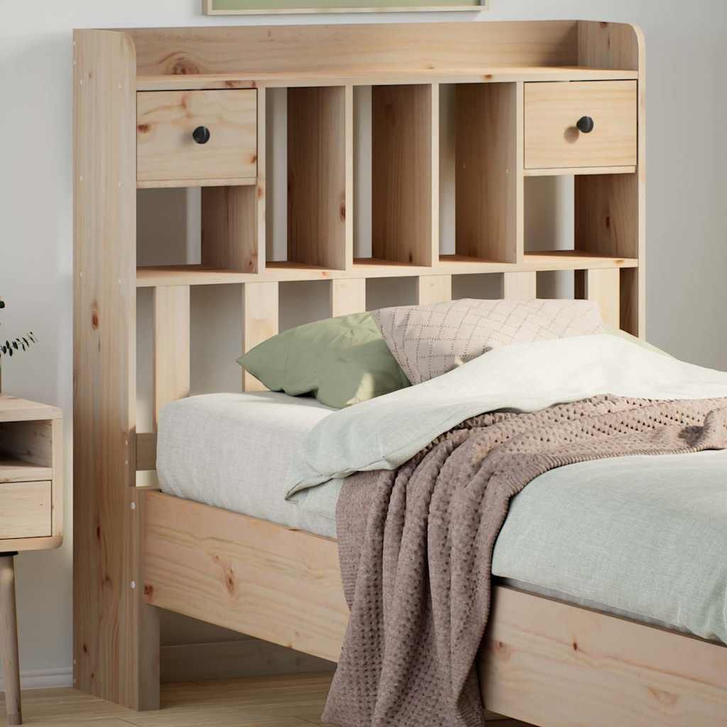 Kopfteil mit Stauraum 90 cm Massivholz Kiefer