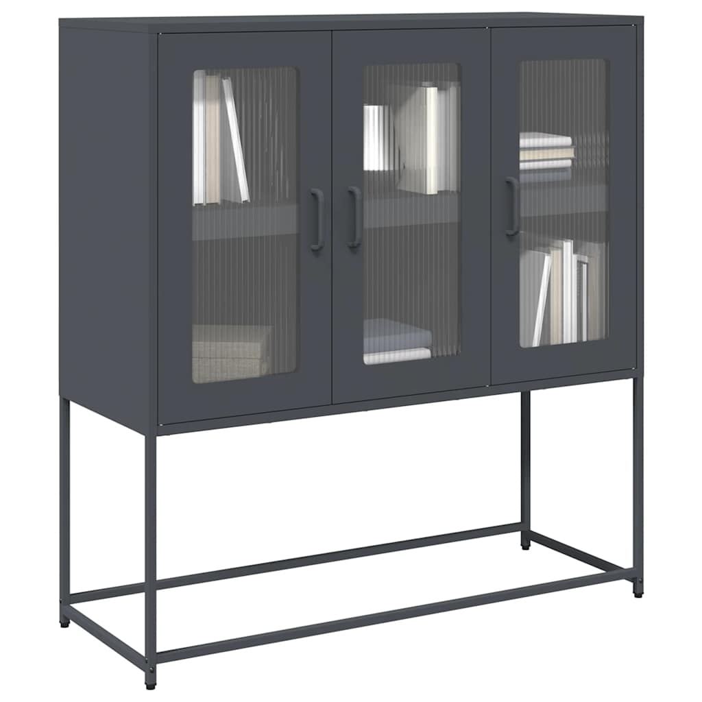 Sideboard Anthrazit 100,5x39x107 cm Kaltgewalzter Stahl