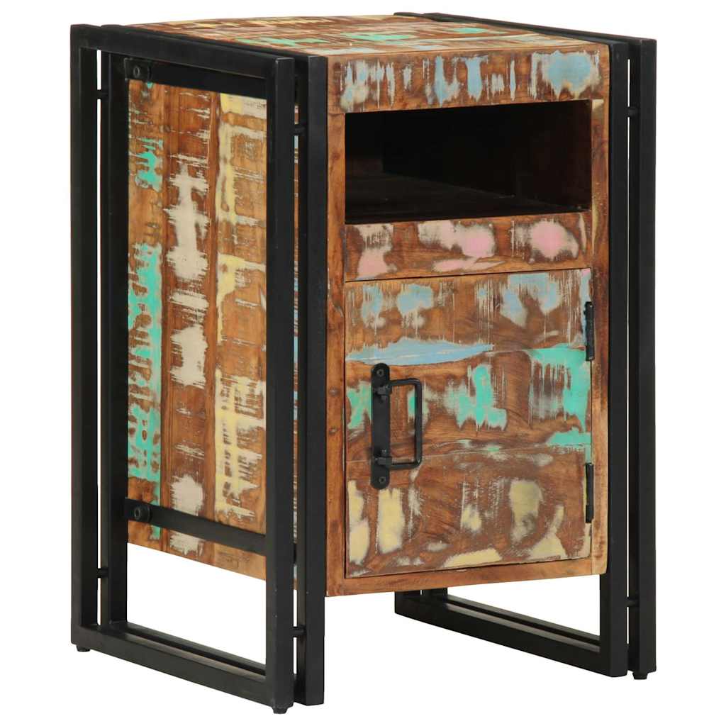 Nachttisch 40x40x59 cm Altholz Massivholz