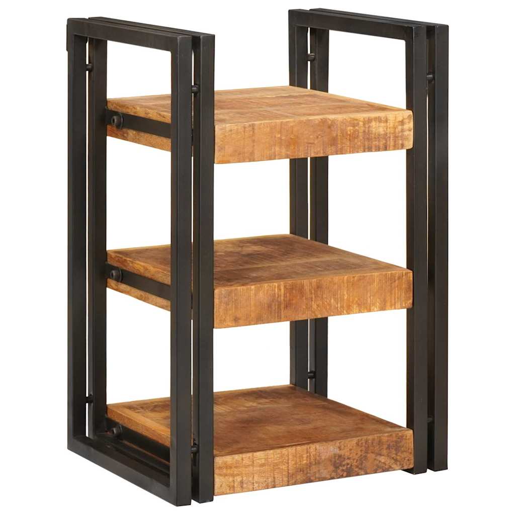 Nachttisch Braun und Schwarz 38 x 33 x 58 cm Massivholz Mango