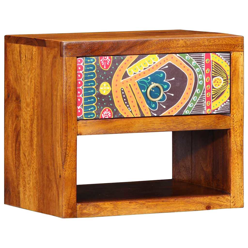 Nachttisch Braun 40 x 35 x 35 cm Massivholz Akazie