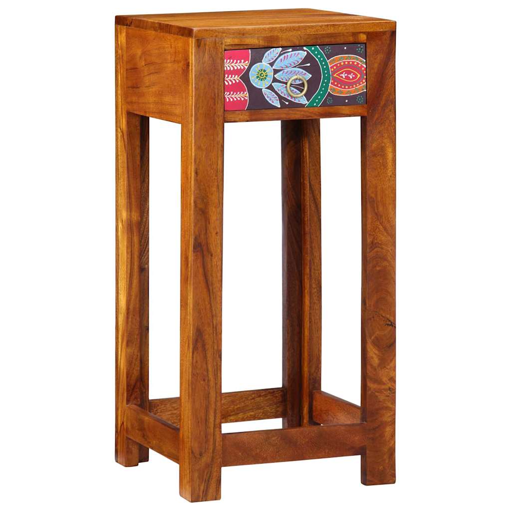 Florale Endtabelle Braun 35 x 35 x 75 cm