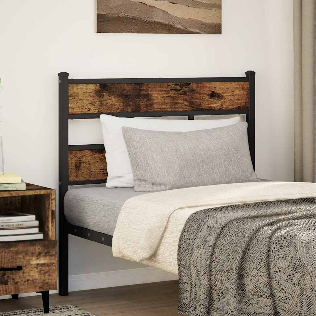 Ersatz-Kopfteil Räuchereiche 107 cm Eisen und Holzwerkstoff