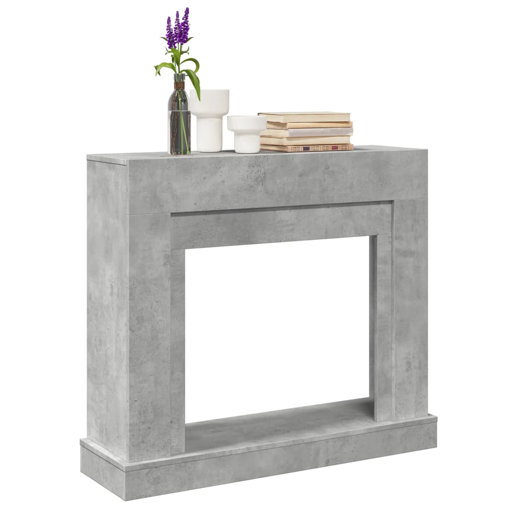 Kaminumrandung Betongrau 100x30x87,5 cm Holzwerkstoff